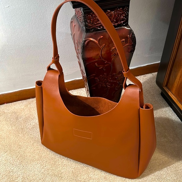 Neiman Marcus Handbags - Neiman Marcus vegan tote bag 14X11X3.5 Carmel color